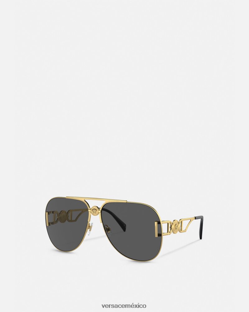 Versace gafas de sol estilo piloto medusa biggie onul accesorios mujer 84626J597
