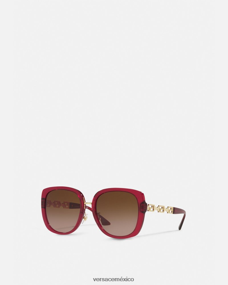 Versace gafas de sol greca borgoña accesorios mujer 84626J666