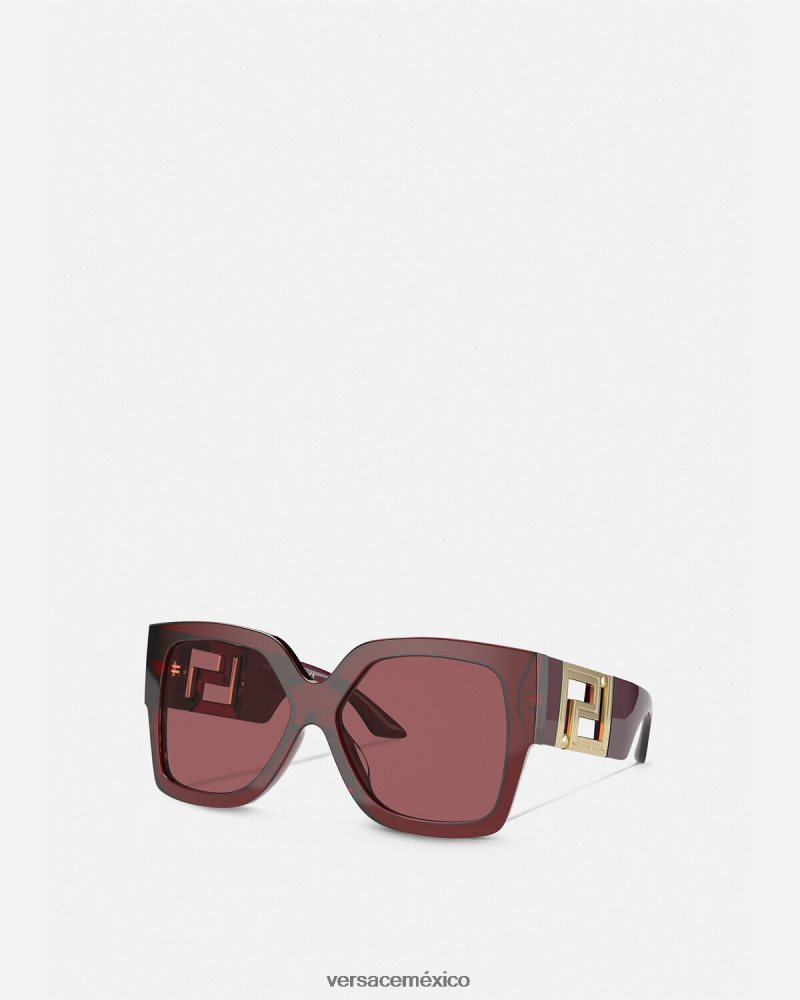 Versace gafas de sol greca borgoña accesorios mujer 84626J668