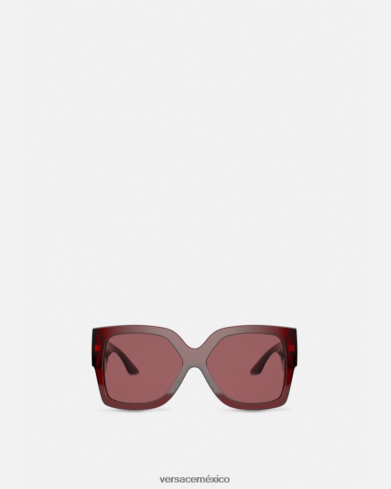 Versace gafas de sol greca borgoña accesorios mujer 84626J668
