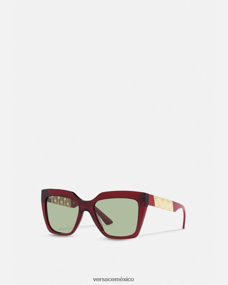 Versace gafas de sol greca borgoña accesorios mujer 84626J698