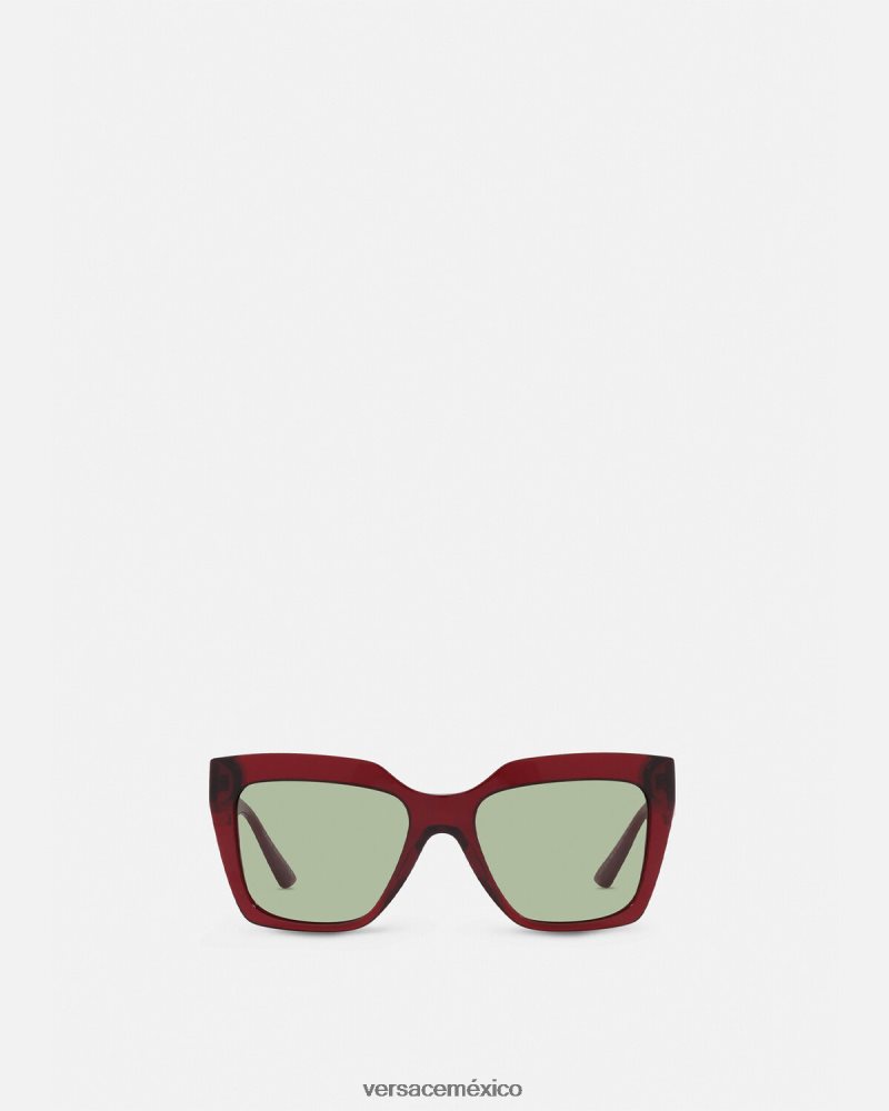 Versace gafas de sol greca borgoña accesorios mujer 84626J698