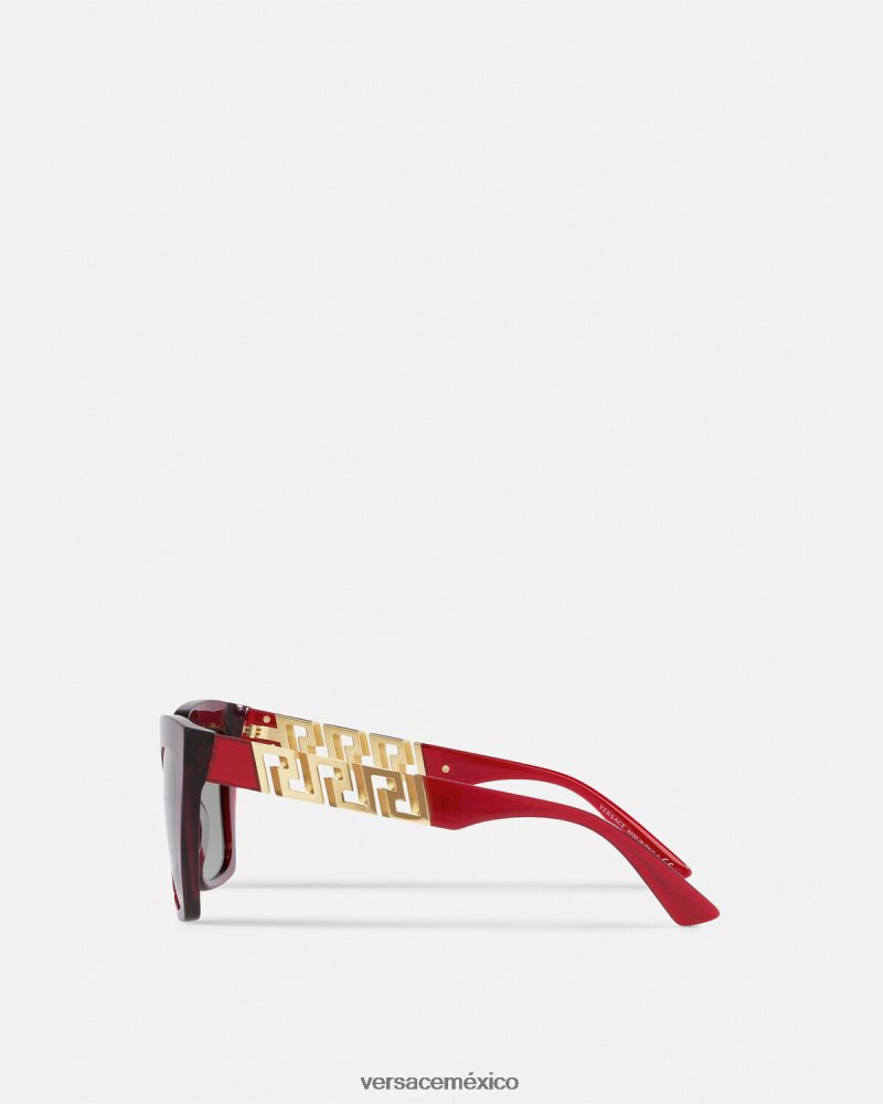 Versace gafas de sol greca borgoña accesorios mujer 84626J698