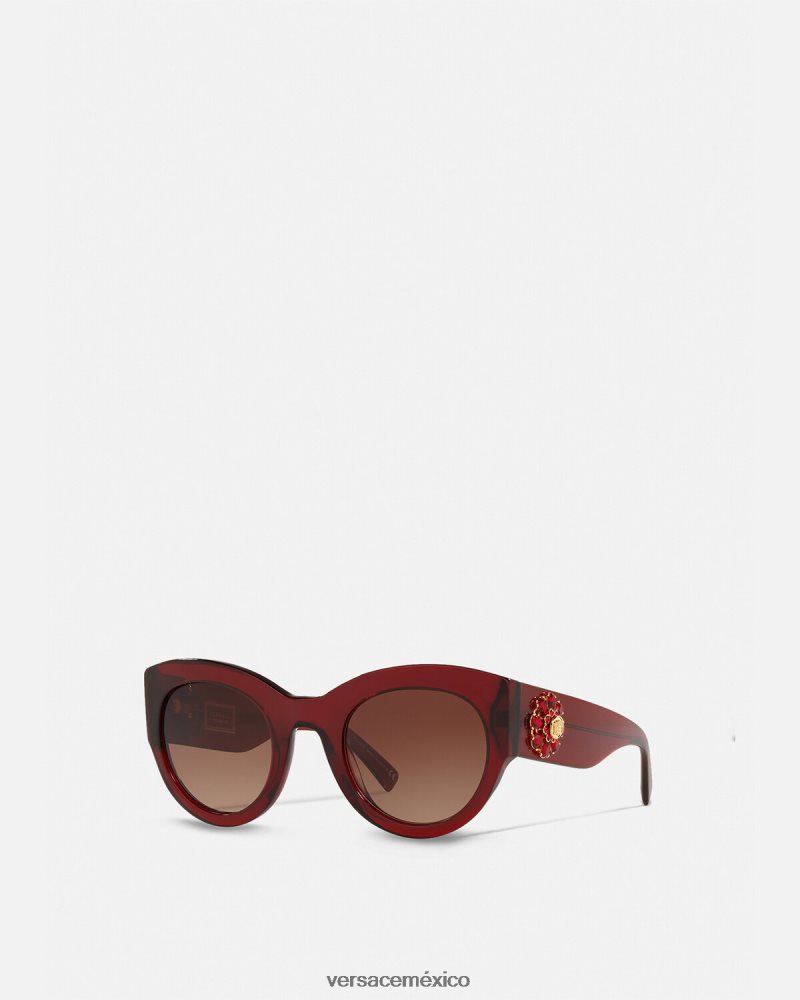 Versace gafas de sol joya tributo borgoña accesorios mujer 84626J684