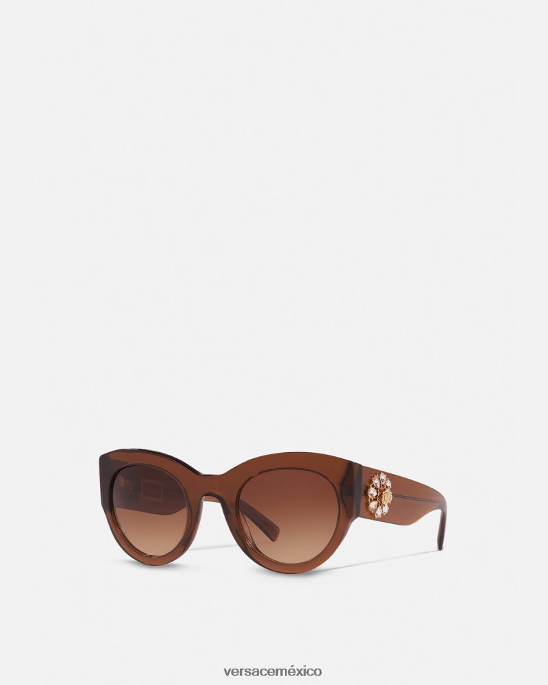 Versace gafas de sol joya tributo marrón accesorios mujer 84626J683