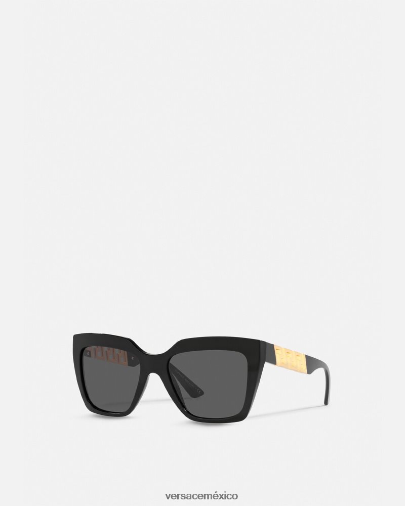 Versace gafas de sol la greca ajuste adicional negro accesorios mujer 84626J654