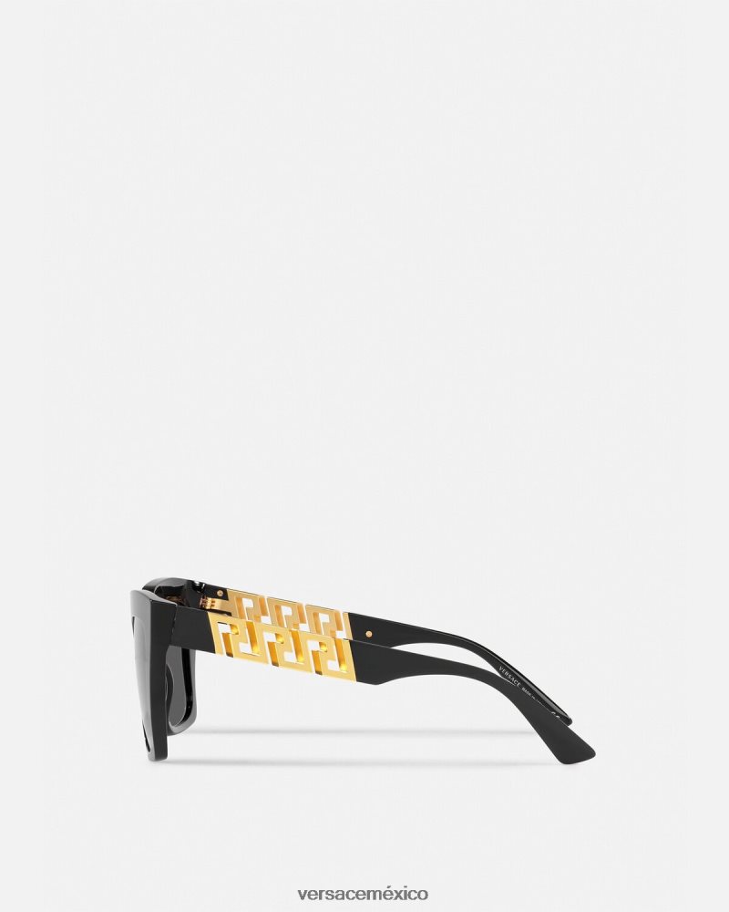 Versace gafas de sol la greca ajuste adicional negro accesorios mujer 84626J654