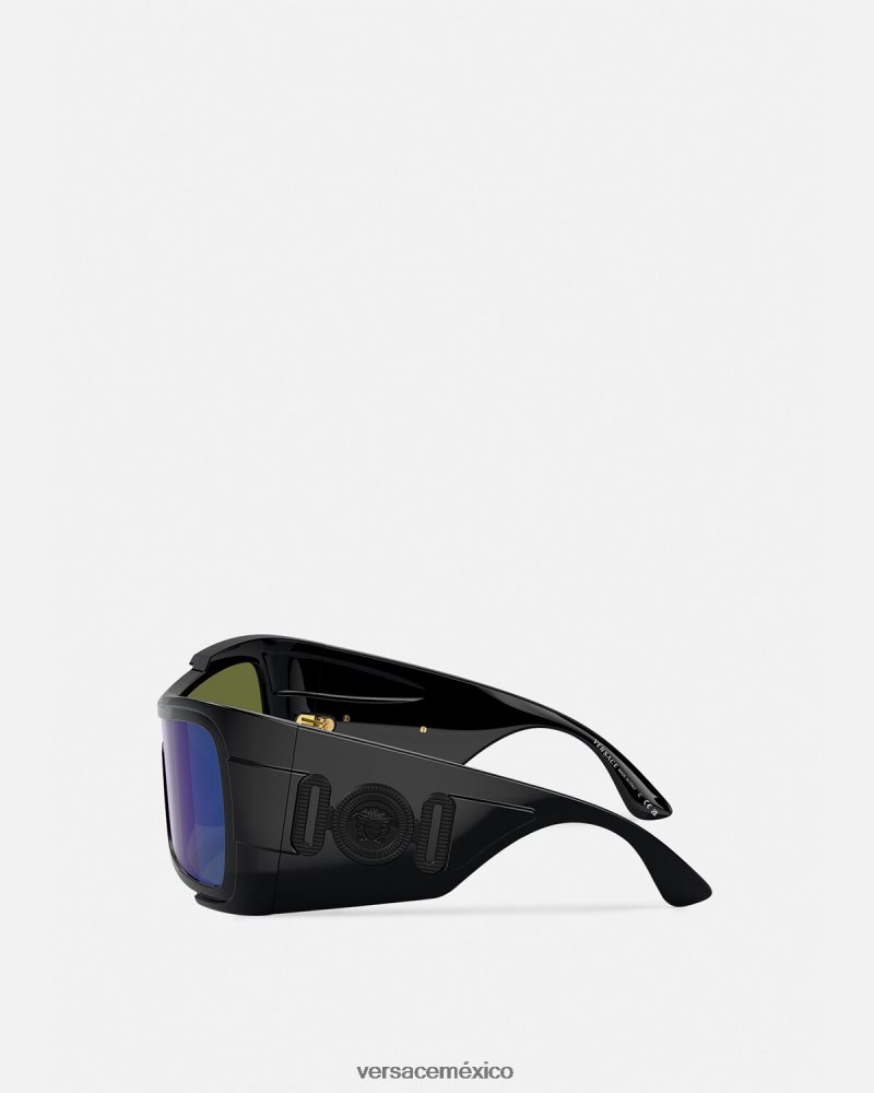 Versace gafas de sol maxi con escudo biggie de medusa negro accesorios mujer 84626J605