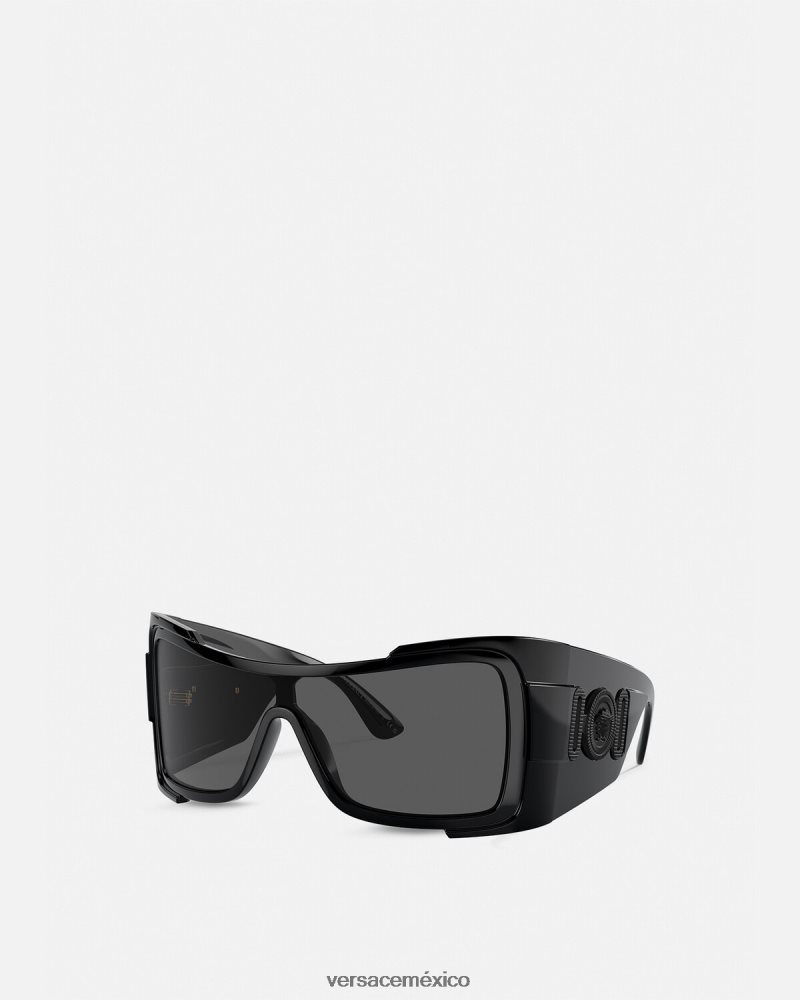 Versace gafas de sol maxi con escudo biggie de medusa negro accesorios mujer 84626J606