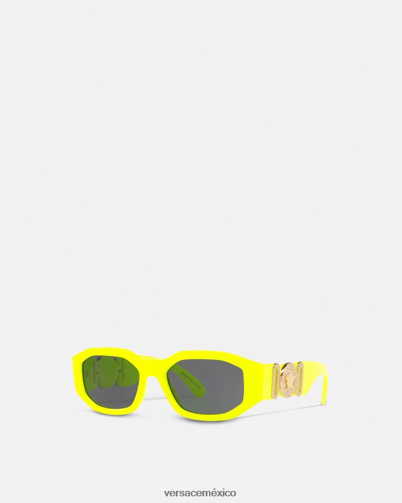Versace gafas de sol medusa biggie Amarillo neon accesorios mujer 84626J652