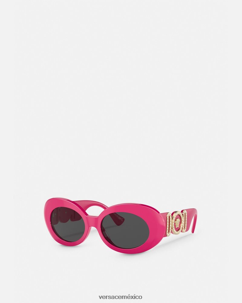 Versace gafas de sol ovaladas con medusa biggie fucsia accesorios mujer 84626J633