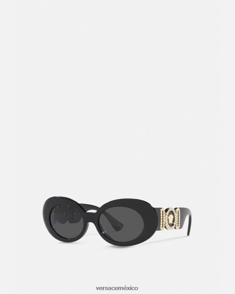 Versace gafas de sol ovaladas con medusa biggie negro accesorios mujer 84626J631