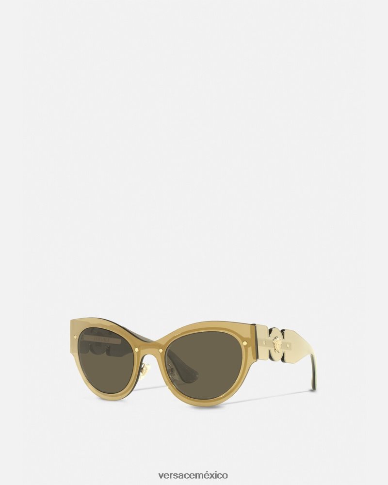 Versace gafas de sol tipo ojo de gato con Medusa Biggie oro accesorios mujer 84626J702