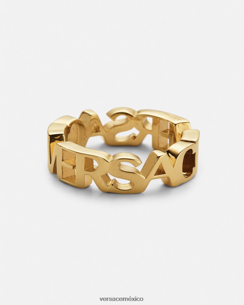 Versace anillo con logotipo oro accesorios mujer 84626J805