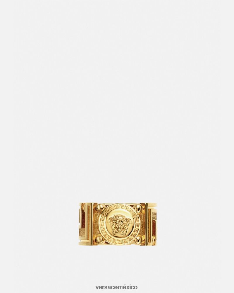 Versace anillo con medusa greca oro accesorios mujer 84626J751