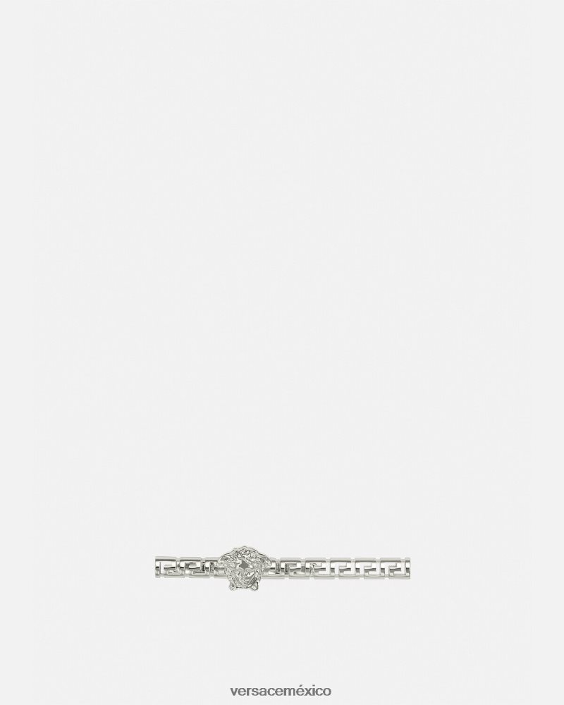 Versace anillo doble greca plata accesorios mujer 84626J836