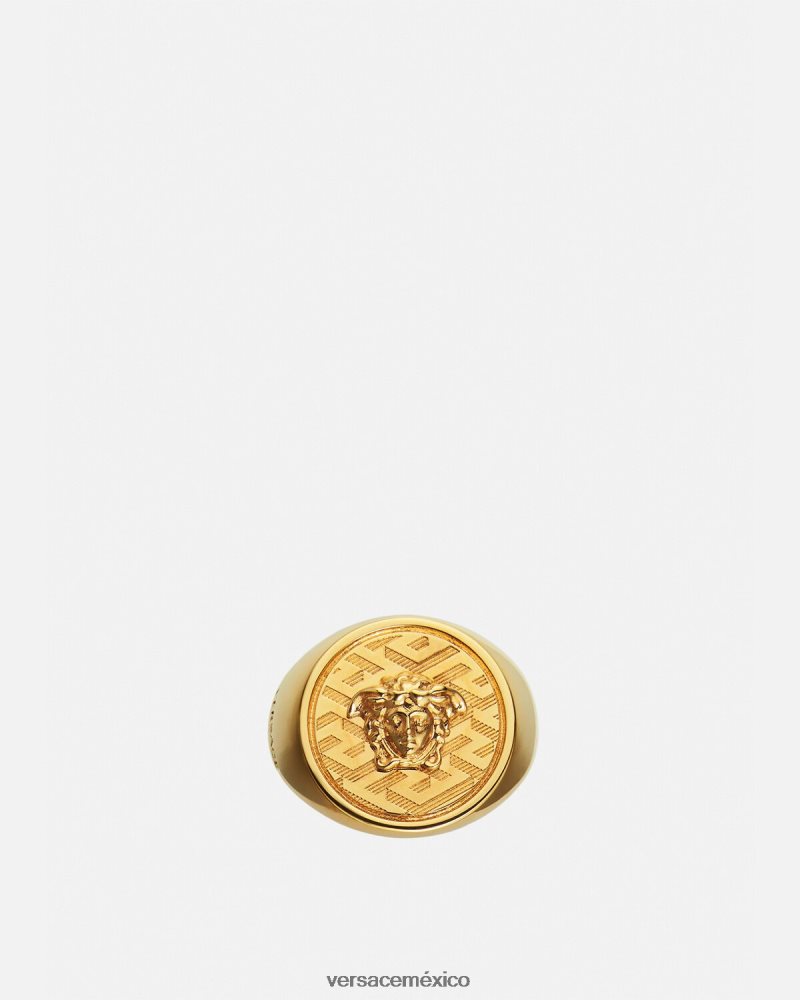 Versace anillo medusa la greca oro accesorios mujer 84626J763