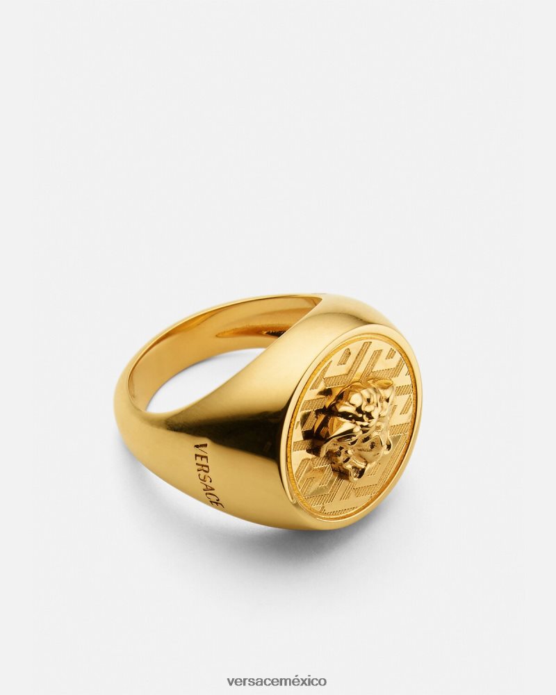 Versace anillo medusa la greca oro accesorios mujer 84626J763