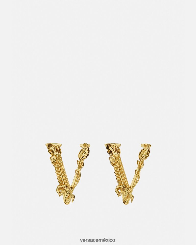 Versace aretes virtus oro accesorios mujer 84626J813