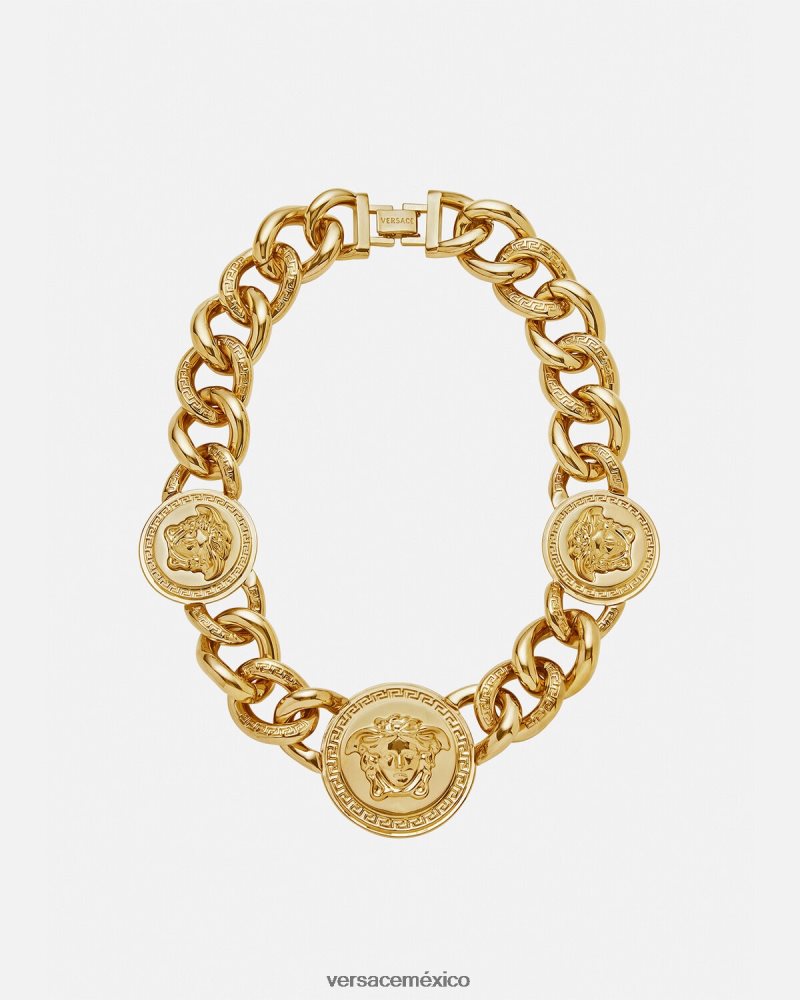Versace collar de cadena con medusa oro accesorios mujer 84626J784