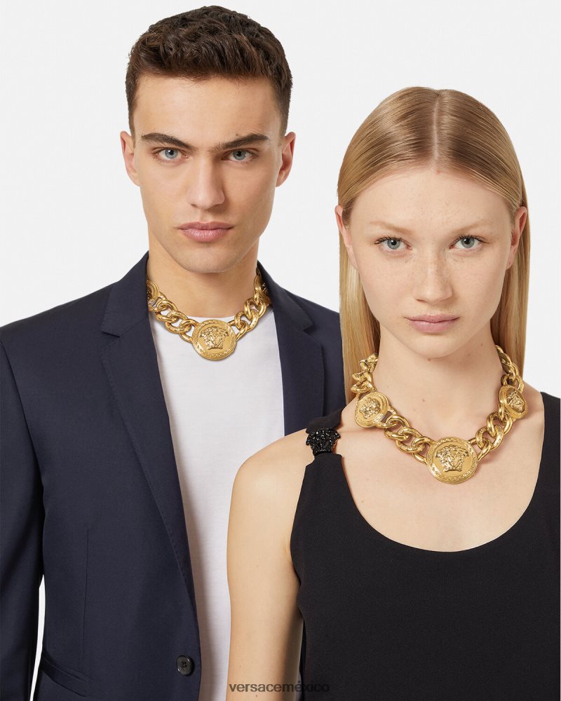 Versace collar de cadena con medusa oro accesorios mujer 84626J784