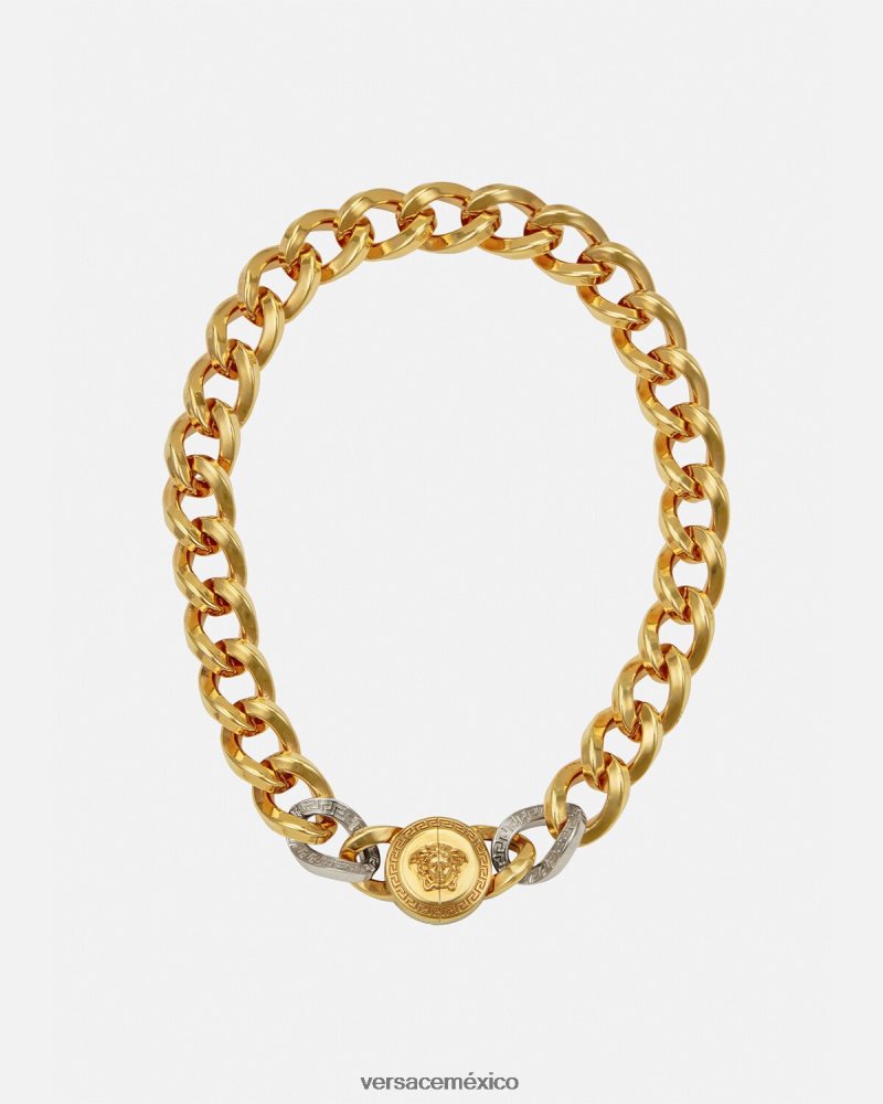 Versace collar de cadena con medusa oro accesorios mujer 84626J785