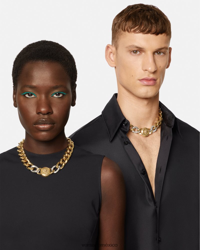 Versace collar de cadena con medusa oro accesorios mujer 84626J785