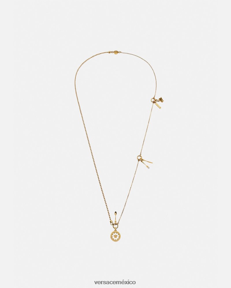 Versace collar de cubiertos de medusa blanco accesorios mujer 84626J818