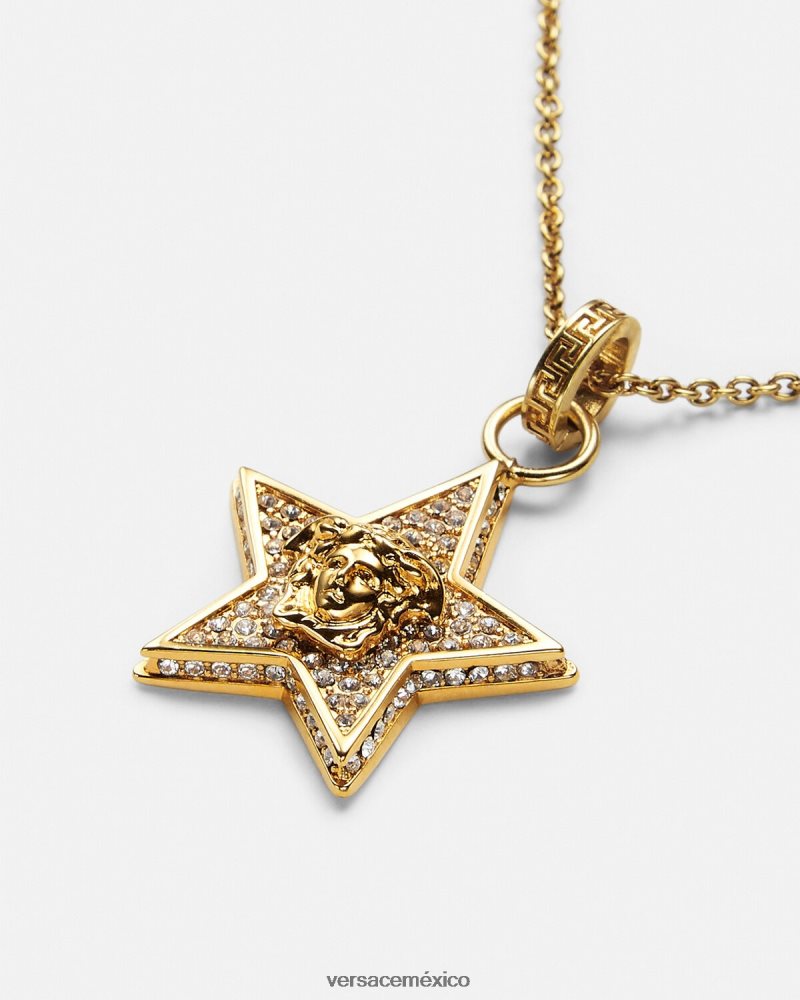 Versace collar de galaxia de cristal oro accesorios mujer 84626J822