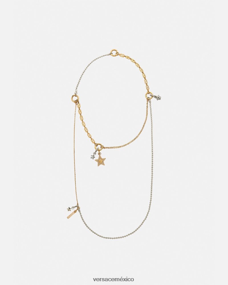 Versace collar de galaxia oro accesorios mujer 84626J821