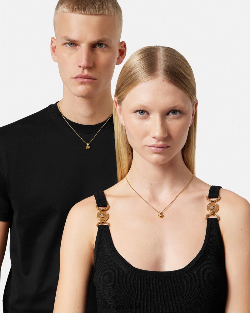 Versace collar de medusa de cristal oro accesorios mujer 84626J772