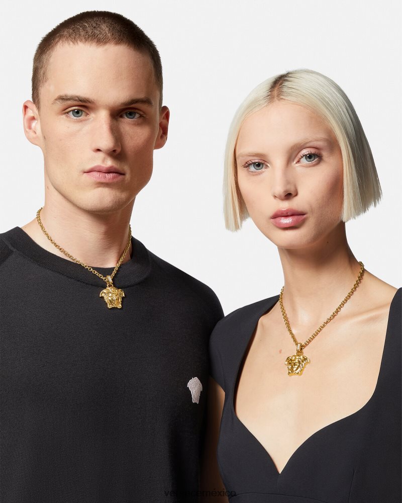 Versace collar de medusa de cristal oro accesorios mujer 84626J773
