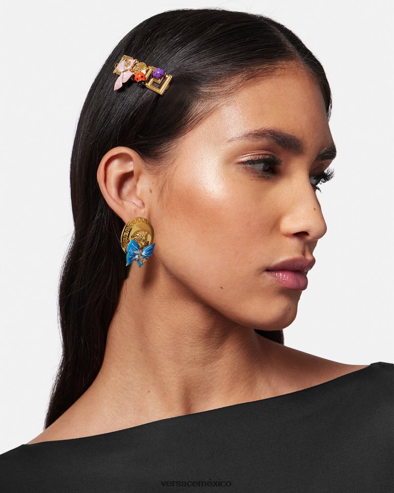 Versace horquilla izquierda mariposa medusa oro accesorios mujer 84626J719