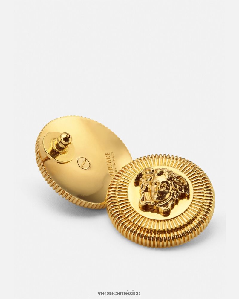 Versace pendientes grandes de medusa oro accesorios mujer 84626J845