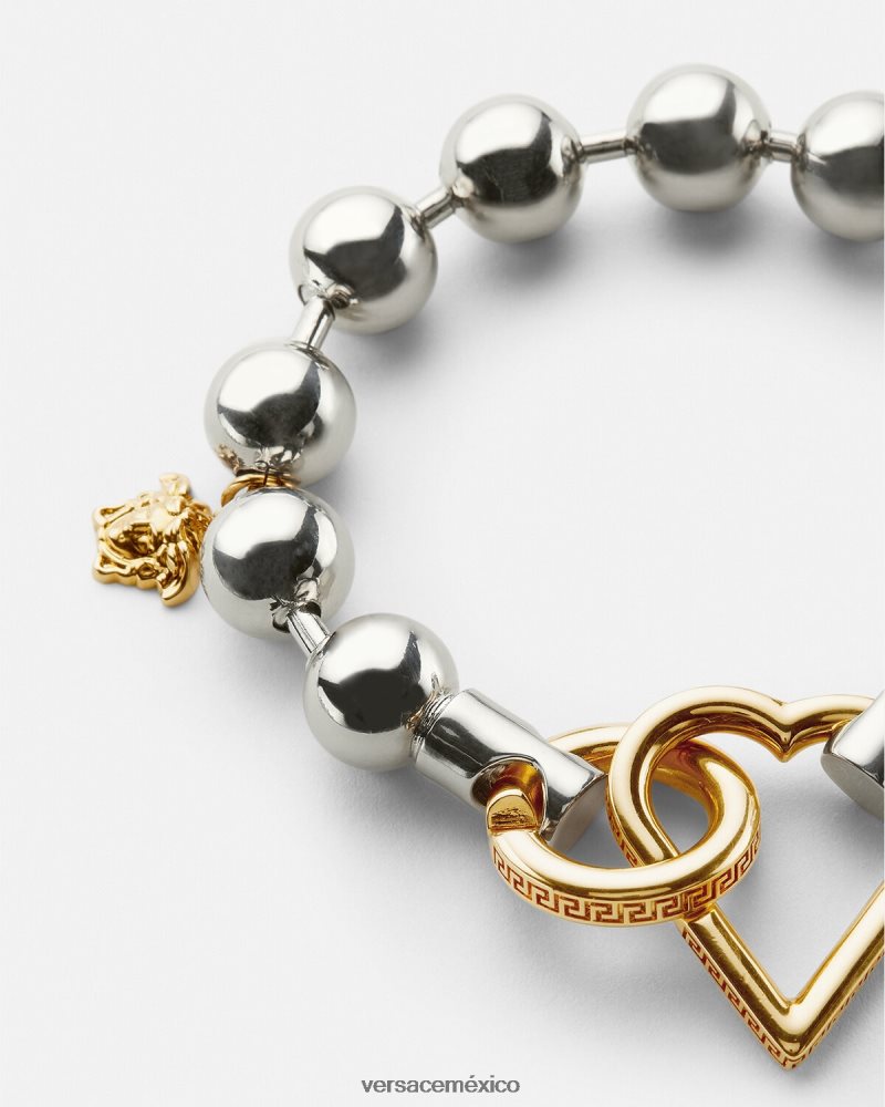 Versace pulsera de cadena original oro plateado accesorios mujer 84626J831
