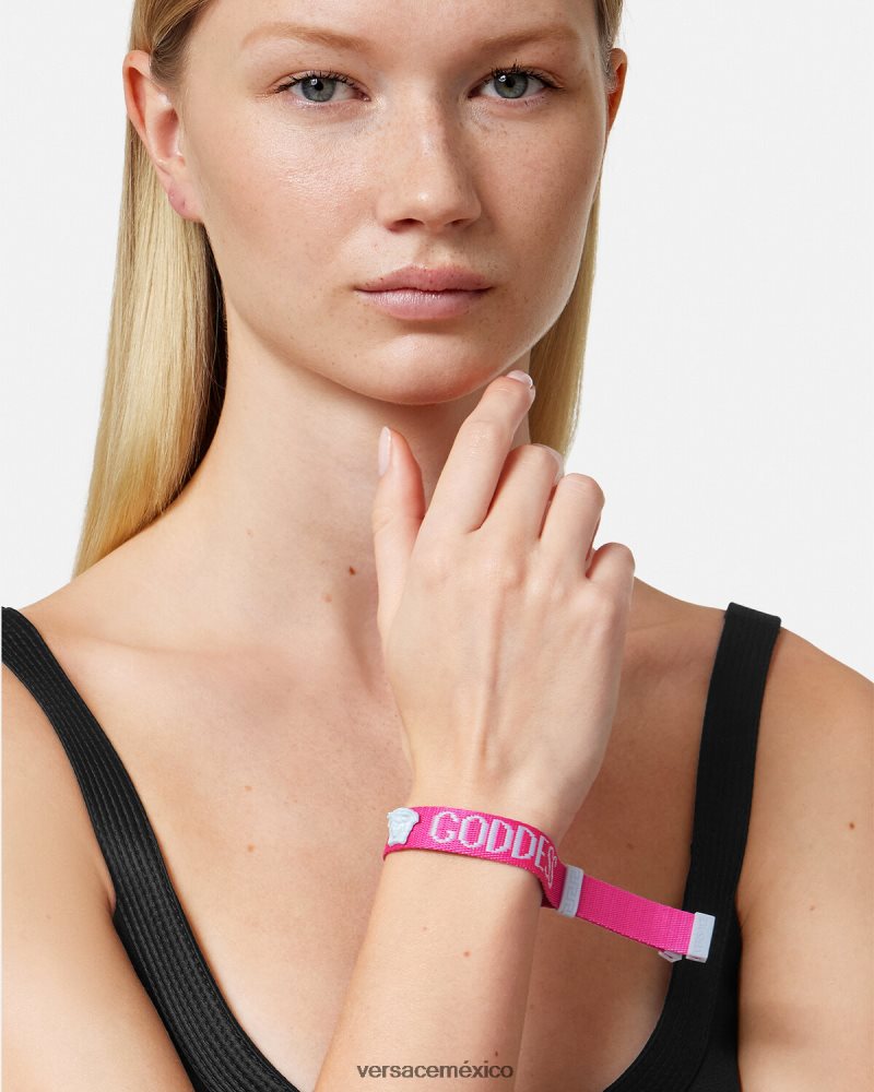 Versace pulsera del festival de la diosa fucsia accesorios mujer 84626J854