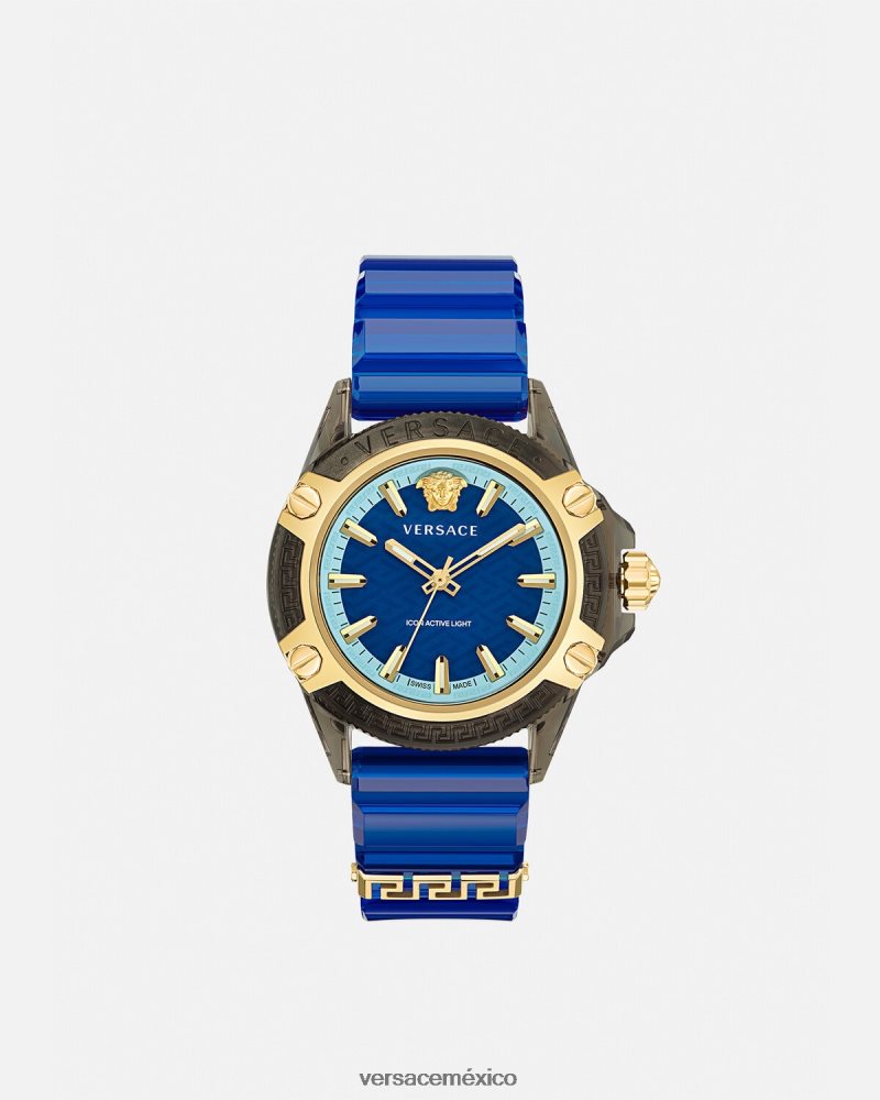 Versace icono reloj indiglo activo pnul accesorios mujer 84626J942