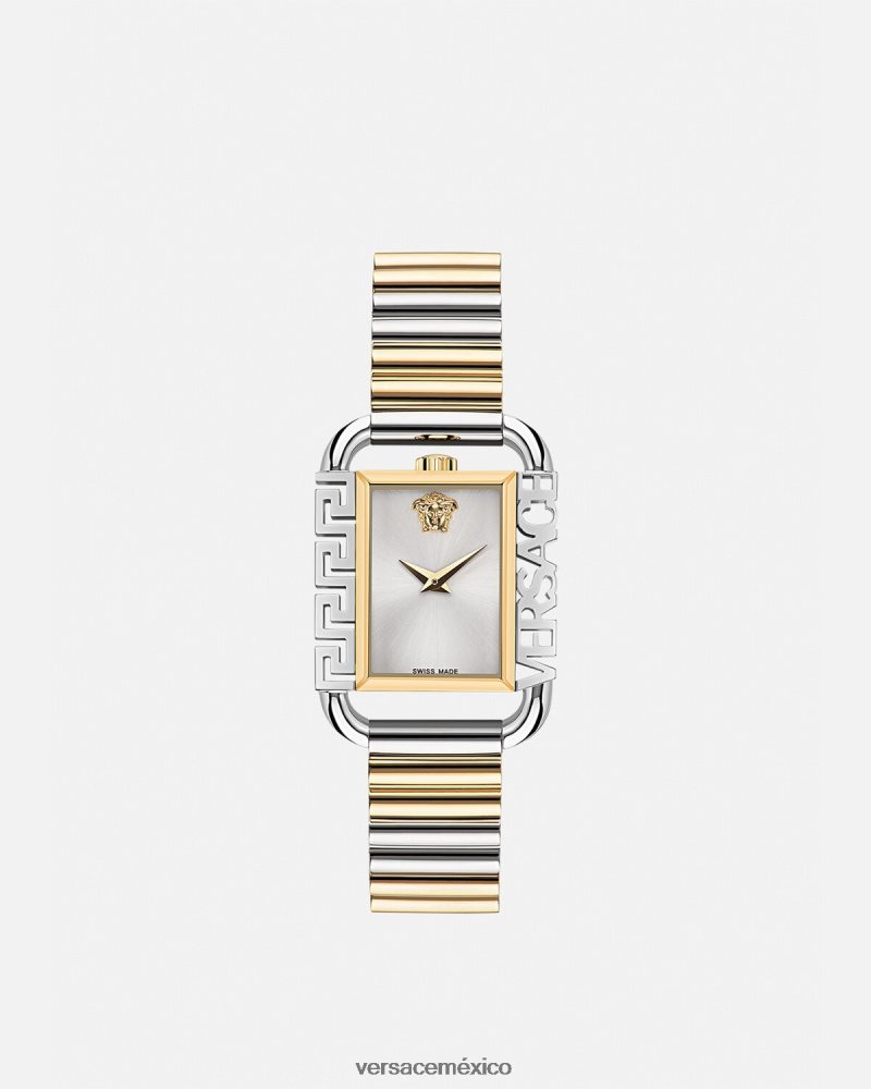 Versace reloj con estilo oro plata accesorios mujer 84626J997