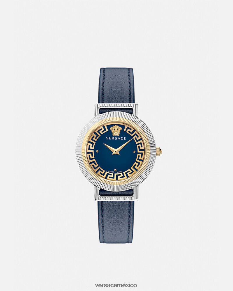 Versace reloj greca chic azul accesorios mujer 84626J961