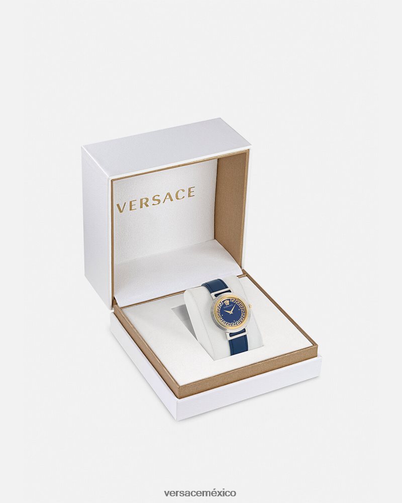 Versace reloj greca chic azul accesorios mujer 84626J961