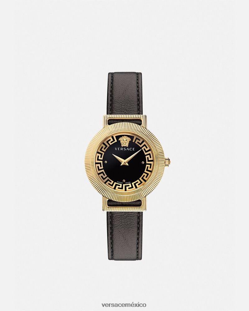 Versace reloj greca chic oro negro accesorios mujer 84626J960
