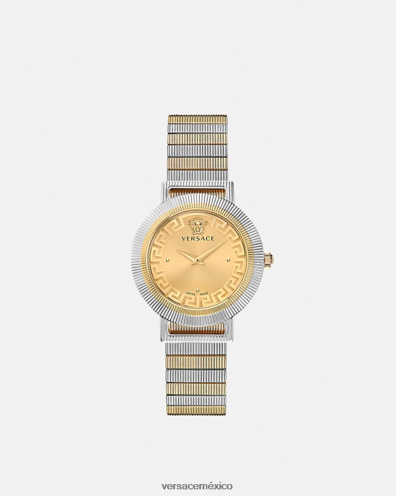 Versace reloj greca chic oro plata accesorios mujer 84626J971