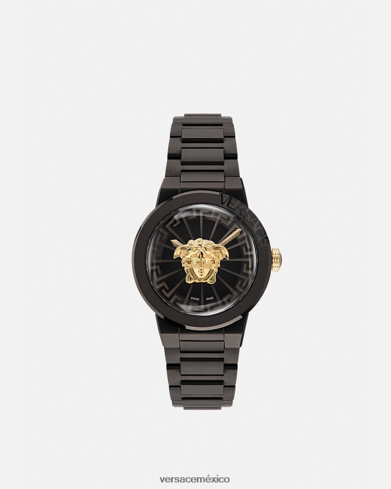 Versace reloj infinito medusa negro accesorios mujer 84626J994