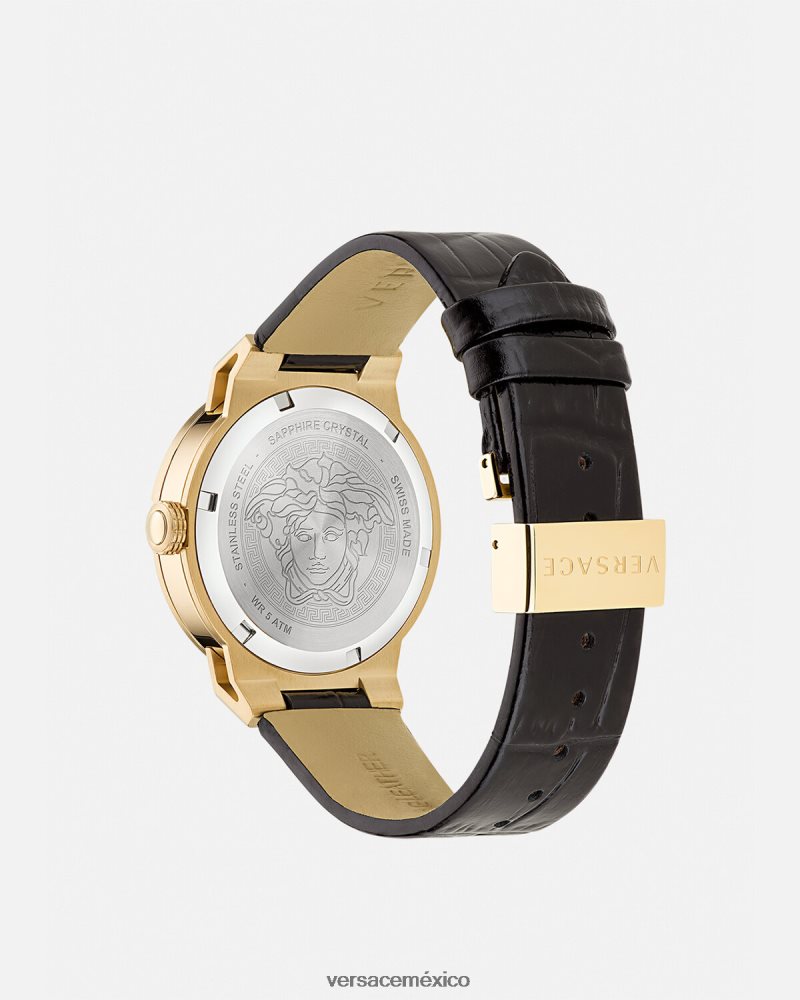 Versace reloj infinito medusa oro negro accesorios mujer 84626J995