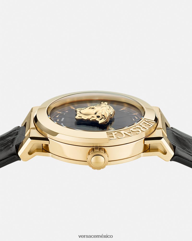 Versace reloj infinito medusa oro negro accesorios mujer 84626J995