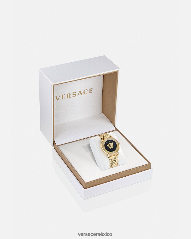 Versace reloj la medusa con diamantes oro negro accesorios mujer 84626J962