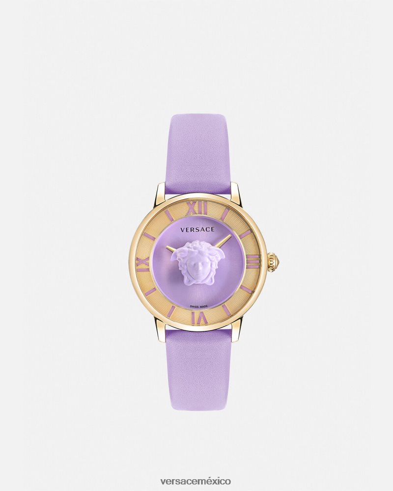 Versace reloj medusa lila accesorios mujer 84626J985