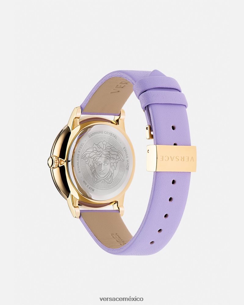 Versace reloj medusa lila accesorios mujer 84626J985