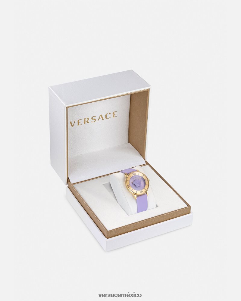 Versace reloj medusa lila accesorios mujer 84626J985