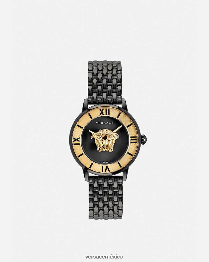 Versace reloj medusa negro accesorios mujer 84626J984